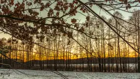 Zachód słońca nad jeziorem Skarż Wielki, luty 2025 r. - zdjęcie 19