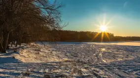 Jezioro Dargin przed zachodem słońca, luty 2025 r. - zdjęcie 23