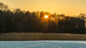 Jezioro Dargin przed zachodem słońca, luty 2025 r. - zdjęcie 21