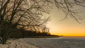 Jezioro Dargin przed zachodem słońca, luty 2025 r. - zdjęcie 16