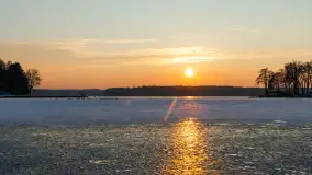 Zachód słońca nad zatoką Tracz, jezioro Kisajno, Giżycko - zdjęcie 6