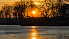 Zachód słońca nad zatoką Tracz, jezioro Kisajno, Giżycko - zdjęcie 20