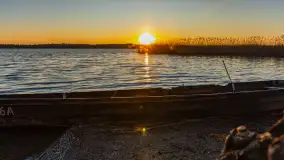 Zachód słońca nad jeziorem Mamry, Zwierzyniecki Róg, marzec 2025 r. - zdjęcie 5