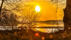 Zachód słońca na Fuledzie, jezioro Dobskie, marzec 2025 r. - zdjęcie 37