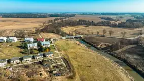 Rzeki Guber i Sajna na zdjęciach z drona, marzec 2025 r. - zdjęcie 14