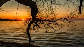 Zachód słońca nad Darginem, marzec 2025 r. - zdjęcie 1