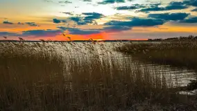 Kwietniowy zachód słońca nad jeziorem Niegocin, Bystry - zdjęcie 1