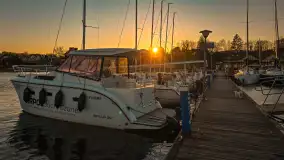 Zachód słońca nad Wilkasami, PTTK Wilkasy, kwiecień 2025 r. - zdjęcie 5