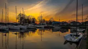 Zachód słońca nad Sztynortem, kwiecień 2025 r. - zdjęcie 3