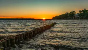 Zachód słońca nad zatoką Tracz i jeziorem Kisajno - zdjęcie 26