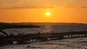 Zachód słońca w Pierkunowie, jezioro Kisajno, czerwiec 2025 r. - zdjęcie 9