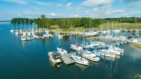 Przystań Nautica z lotu ptaka, lipcowy poranek, 2025 r. - zdjęcie 11