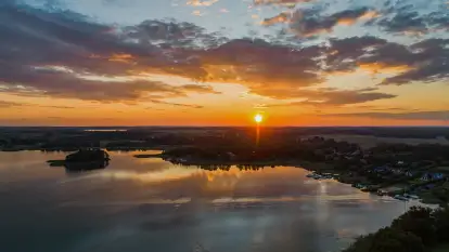 Magiczny zachód nad jeziorem Tajty, lipiec 2025 r.