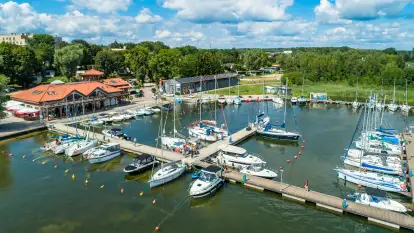 Wilkasy i jezioro Niegocin z lotu ptaka, lipiec 2025 r.