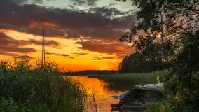 Zachód słońca nad jeziorem Tajty, lipiec 2025 r. - zdjęcie 2