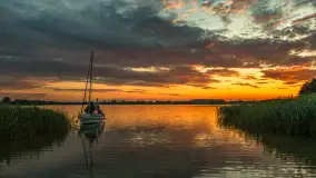 Zachód słońca nad jeziorem Tajty, lipiec 2025 r. - zdjęcie 1