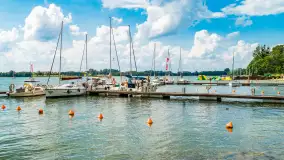 Jezioro Święcajty i Piękny Brzeg z lotu ptaka, sierpień 2025 r. - zdjęcie 3