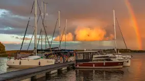 Wieczorna tęcza w przystani Nautica, sierpień 2025 r. - zdjęcie 21