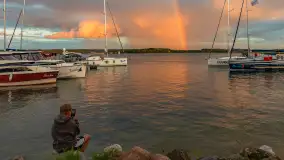 Wieczorna tęcza w przystani Nautica, sierpień 2025 r. - zdjęcie 32