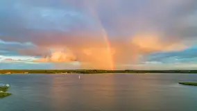 Zachód słońca z tęczą w tle, przystań Nautica, sierpień 2025 r. - zdjęcie 22