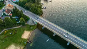 Mikołajki po zachodzie słońca z drona, sierpień 2025 r. - zdjęcie 30