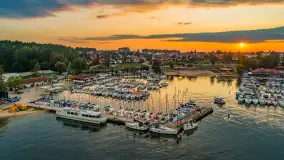 Zachód nad Wilkasami i portem AZS Wilkasy, sierpień 2025 r. - zdjęcie 2