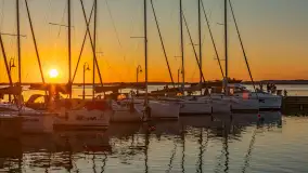 Zachód słońca nad jeziorem Śniardwy, Marina Śniardwy, sierpień 2025 r. - zdjęcie 5