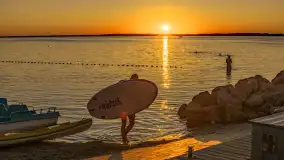 Zachód słońca nad jeziorem Śniardwy, Marina Śniardwy, sierpień 2025 r. - zdjęcie 7