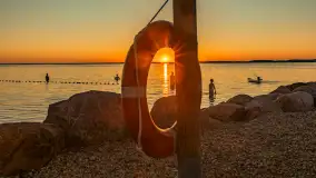 Zachód słońca nad jeziorem Śniardwy, Marina Śniardwy, sierpień 2025 r. - zdjęcie 8