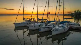 Ostatnie dzień wakacji, zachód słońca nad jeziorem Dargin - zdjęcie 1