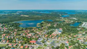 Wilkasy i Niegocin pod koniec sierpnia z lotu ptaka - zdjęcie 1