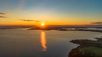 Mix zdjęć z panoram wykonanych nad Mazurami, sierpień - wrzesień 2025 r.