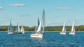 Jezioro Kisajno pełne jachtów, trwa żeglarski wrzesień 2025 - zdjęcie 36