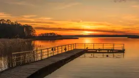 Zachód słońca nad jeziorem Gołdopiwo, listopad 2025 r. - zdjęcie 47