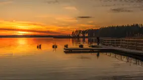 Zachód słońca nad jeziorem Gołdopiwo, listopad 2025 r. - zdjęcie 27