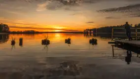 Zachód słońca nad jeziorem Gołdopiwo, listopad 2025 r. - zdjęcie 46