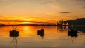 Zachód słońca nad jeziorem Gołdopiwo, listopad 2025 r. - zdjęcie 42