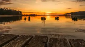 Zachód słońca nad jeziorem Gołdopiwo, listopad 2025 r. - zdjęcie 34