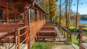 Jesień nad jeziorem Nidzkim, port i ośrodek Wodnik, Ruciane-Nida, październik 2025 r. - zdjęcie 4