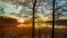 Zachód słońca nad jeziorem Gołdopiwo z drona, listopad 2025 r. - zdjęcie 28