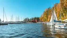 Jesienne kadry w porcie Pod Dębem, nad jeziorem Nidzkim, październik 2025 r. - zdjęcie 25