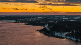 Giżycko pod koniec dnia z drona, styczeń 2026 r. - zdjęcie 10