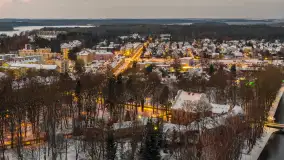 Giżycko pod koniec dnia z drona, styczeń 2026 r. - zdjęcie 8