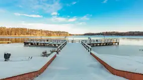 Zima w Łabędzim Ostrowiu w Pięknej Górze, Grudzień 2025 r. - zdjęcie 24