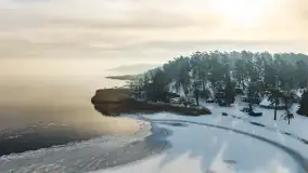 Niegocin skuty lodem w okowach zimowych mgieł, styczeń 2026  - zdjęcie 17