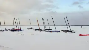 Pierwsze bojery w sezonie 2026 (styczeń), jezioro Śniardwy, Nowe Guty - zdjęcie 9