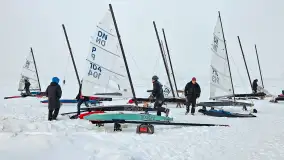 Pierwsze bojery w sezonie 2026 (styczeń), jezioro Śniardwy, Nowe Guty - zdjęcie 32