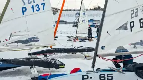 Pierwsze bojery w sezonie 2026 (styczeń), jezioro Śniardwy, Nowe Guty - zdjęcie 27