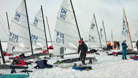 Pierwsze bojery w sezonie 2026 (styczeń), jezioro Śniardwy, Nowe Guty - zdjęcie 31