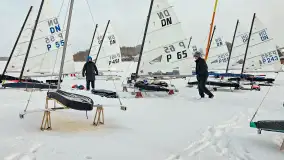 Pierwsze bojery w sezonie 2026 (styczeń), jezioro Śniardwy, Nowe Guty - zdjęcie 34